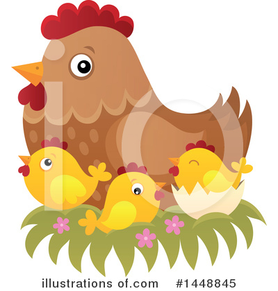 Royalty-Free (RF) Chicken Clipart Illustration by visekart - Stock Sample #1448845