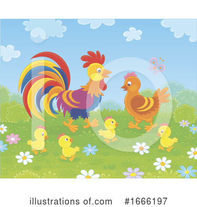 Rooster Clipart #1666197 by Alex Bannykh