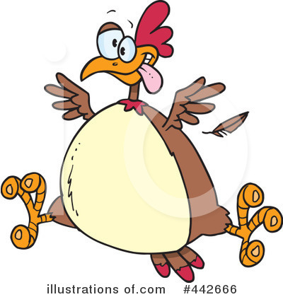 Royalty-Free (RF) Chicken Clipart Illustration by toonaday - Stock Sample #442666