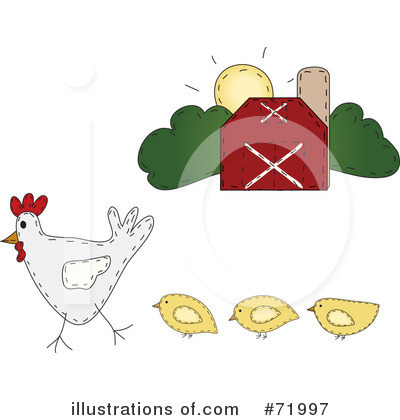 Royalty-Free (RF) Chicken Clipart Illustration by inkgraphics - Stock Sample #71997
