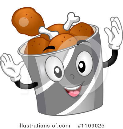Royalty-Free (RF) Chicken Drumstick Clipart Illustration by BNP Design Studio - Stock Sample #1109025