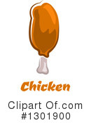 Chicken Drumstick Clipart #1301900 by Vector Tradition SM