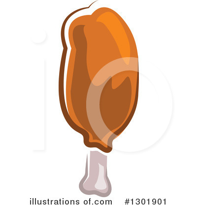 Royalty-Free (RF) Chicken Drumstick Clipart Illustration by Vector Tradition SM - Stock Sample #1301901