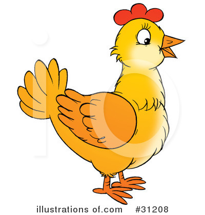 Royalty-Free (RF) Chickens Clipart Illustration by Alex Bannykh - Stock Sample #31208