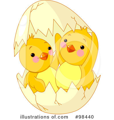 Royalty-Free (RF) Chicks Clipart Illustration by Pushkin - Stock Sample #98440
