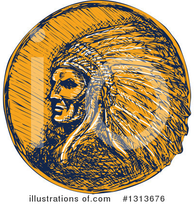 Native American Indian Clipart #1313676 by patrimonio