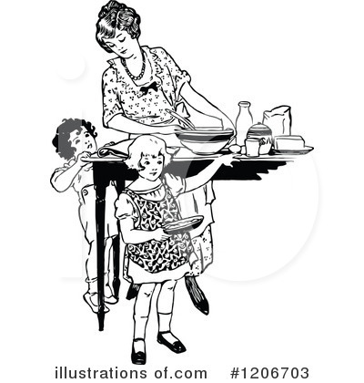 Royalty-Free (RF) Child Clipart Illustration by Prawny Vintage - Stock Sample #1206703