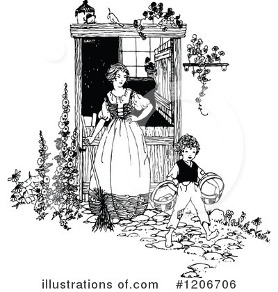 Royalty-Free (RF) Child Clipart Illustration by Prawny Vintage - Stock Sample #1206706