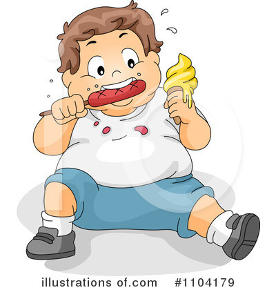 Royalty-Free (RF) Child Obesity Clipart Illustration by BNP Design Studio - Stock Sample #1104179