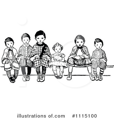 Royalty-Free (RF) Children Clipart Illustration by Prawny Vintage - Stock Sample #1115100