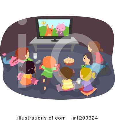 Watching Tv Clipart #1200324 by BNP Design Studio