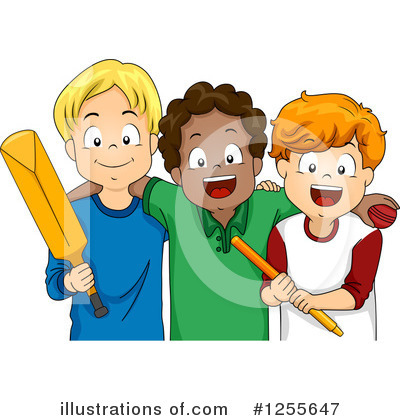 Cricket Players Clipart #1255647 by BNP Design Studio