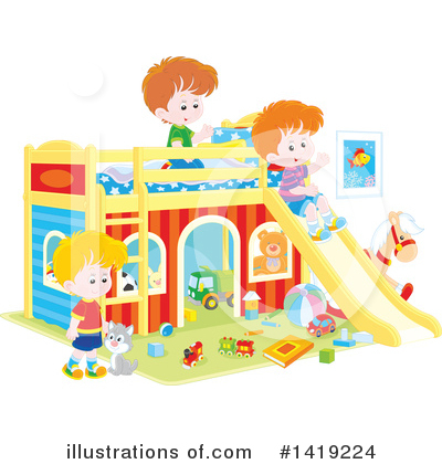 Royalty-Free (RF) Children Clipart Illustration by Alex Bannykh - Stock Sample #1419224