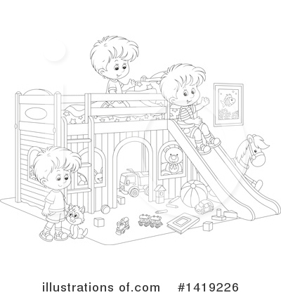 Royalty-Free (RF) Children Clipart Illustration by Alex Bannykh - Stock Sample #1419226