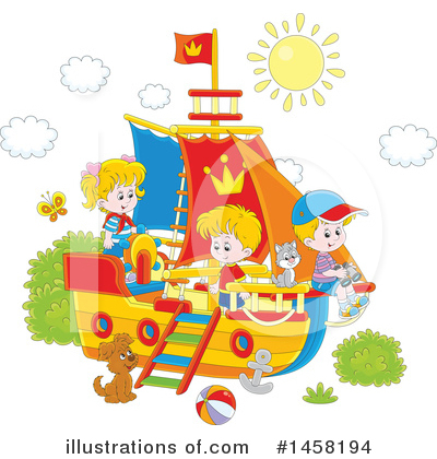 Royalty-Free (RF) Children Clipart Illustration by Alex Bannykh - Stock Sample #1458194