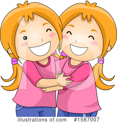 Sisters Clipart #1587007 by BNP Design Studio