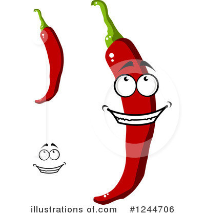Royalty-Free (RF) Chili Pepper Clipart Illustration by Vector Tradition SM - Stock Sample #1244706