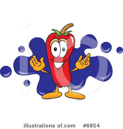 Royalty-Free (RF) Chili Pepper Clipart Illustration by Mascot Junction - Stock Sample #6854