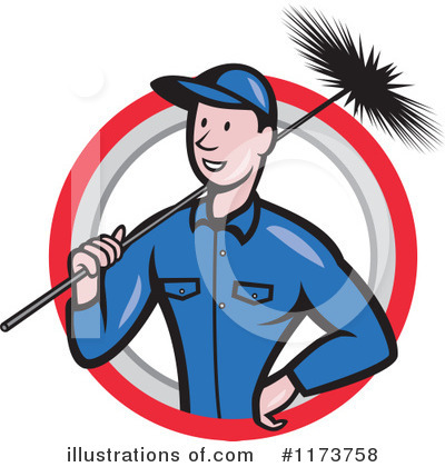 Royalty-Free (RF) Chimney Sweep Clipart Illustration by patrimonio - Stock Sample #1173758