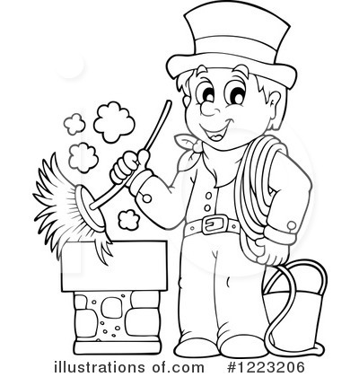 Royalty-Free (RF) Chimney Sweep Clipart Illustration by visekart - Stock Sample #1223206