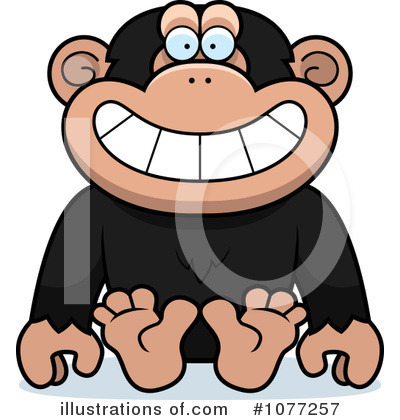Royalty-Free (RF) Chimpanzee Clipart Illustration by Cory Thoman - Stock Sample #1077257