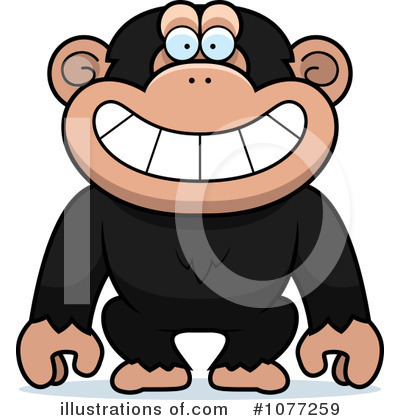 Royalty-Free (RF) Chimpanzee Clipart Illustration by Cory Thoman - Stock Sample #1077259