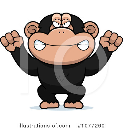 Royalty-Free (RF) Chimpanzee Clipart Illustration by Cory Thoman - Stock Sample #1077260