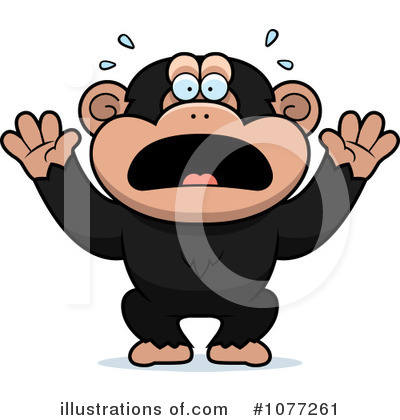 Royalty-Free (RF) Chimpanzee Clipart Illustration by Cory Thoman - Stock Sample #1077261