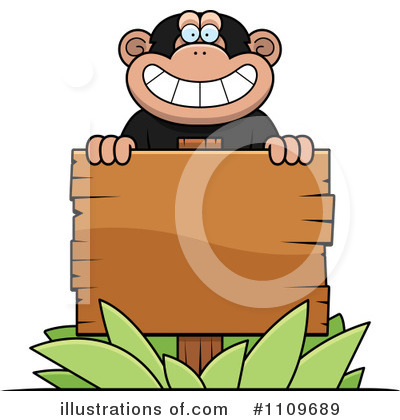 Royalty-Free (RF) Chimpanzee Clipart Illustration by Cory Thoman - Stock Sample #1109689