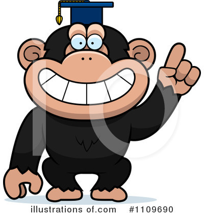 Royalty-Free (RF) Chimpanzee Clipart Illustration by Cory Thoman - Stock Sample #1109690