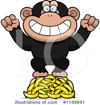 Royalty-Free (RF) Chimpanzee Clipart Illustration by Cory Thoman - Stock Sample #1109691