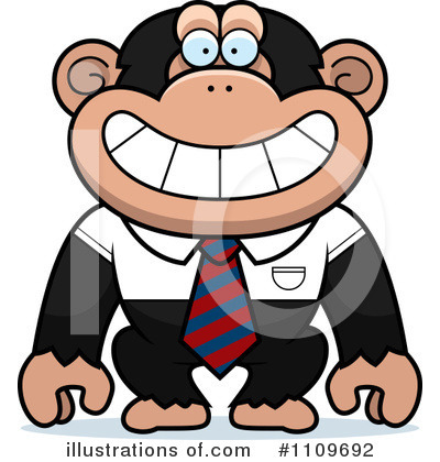 Royalty-Free (RF) Chimpanzee Clipart Illustration by Cory Thoman - Stock Sample #1109692