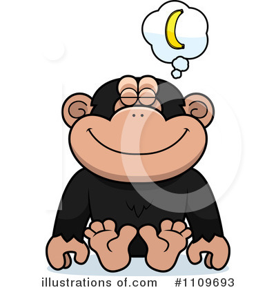 Royalty-Free (RF) Chimpanzee Clipart Illustration by Cory Thoman - Stock Sample #1109693