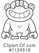 Chimpanzee Clipart #1139518 by Cory Thoman