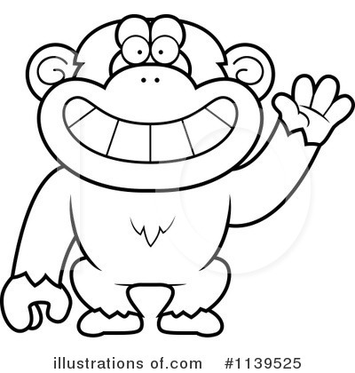 Royalty-Free (RF) Chimpanzee Clipart Illustration by Cory Thoman - Stock Sample #1139525