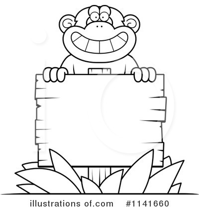 Royalty-Free (RF) Chimpanzee Clipart Illustration by Cory Thoman - Stock Sample #1141660