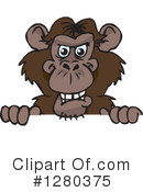 Chimpanzee Clipart #1280375 by Dennis Holmes Designs