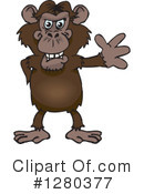 Chimpanzee Clipart #1280377 by Dennis Holmes Designs