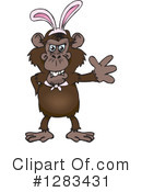 Chimpanzee Clipart #1283431 by Dennis Holmes Designs