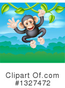 Chimpanzee Clipart #1327472 by AtStockIllustration