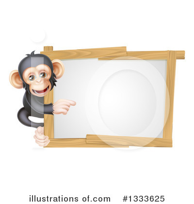 Royalty-Free (RF) Chimpanzee Clipart Illustration by AtStockIllustration - Stock Sample #1333625