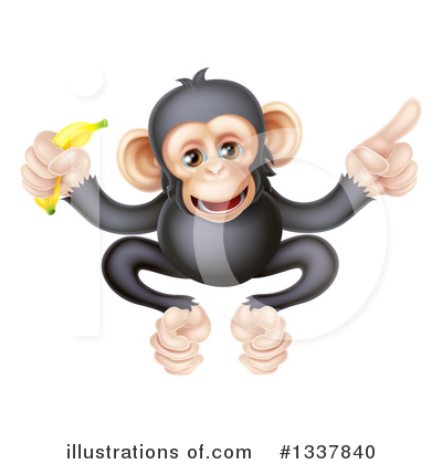 Royalty-Free (RF) Chimpanzee Clipart Illustration by AtStockIllustration - Stock Sample #1337840