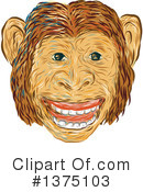 Chimpanzee Clipart #1375103 by patrimonio