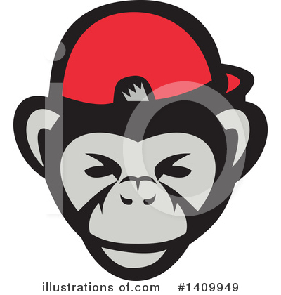Royalty-Free (RF) Chimpanzee Clipart Illustration by patrimonio - Stock Sample #1409949
