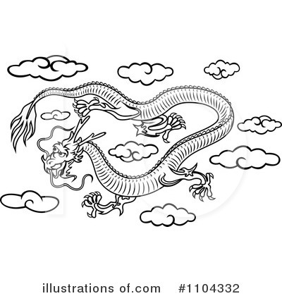 Royalty-Free (RF) Chinese Dragon Clipart Illustration by Vector Tradition SM - Stock Sample #1104332