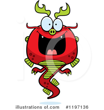 Royalty-Free (RF) Chinese Dragon Clipart Illustration by Cory Thoman - Stock Sample #1197136