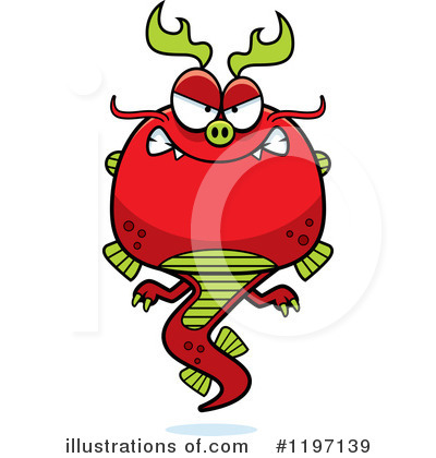 Royalty-Free (RF) Chinese Dragon Clipart Illustration by Cory Thoman - Stock Sample #1197139