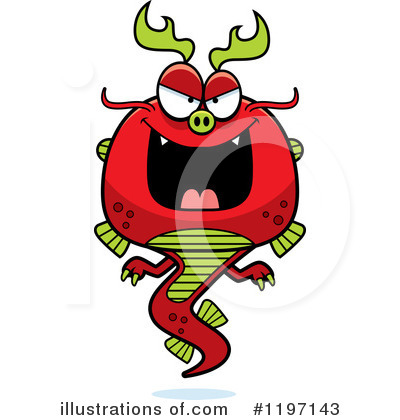 Royalty-Free (RF) Chinese Dragon Clipart Illustration by Cory Thoman - Stock Sample #1197143