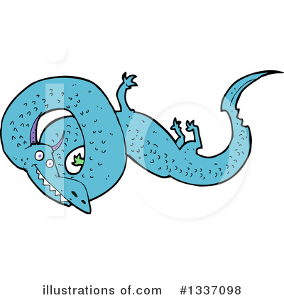 Royalty-Free (RF) Chinese Dragon Clipart Illustration by lineartestpilot - Stock Sample #1337098