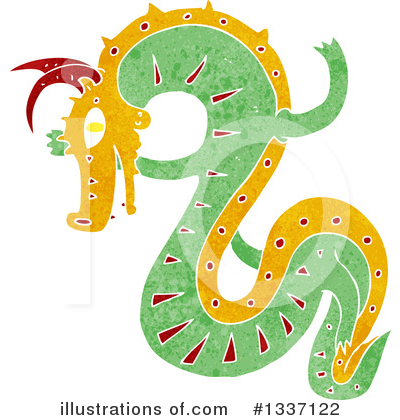 Royalty-Free (RF) Chinese Dragon Clipart Illustration by lineartestpilot - Stock Sample #1337122